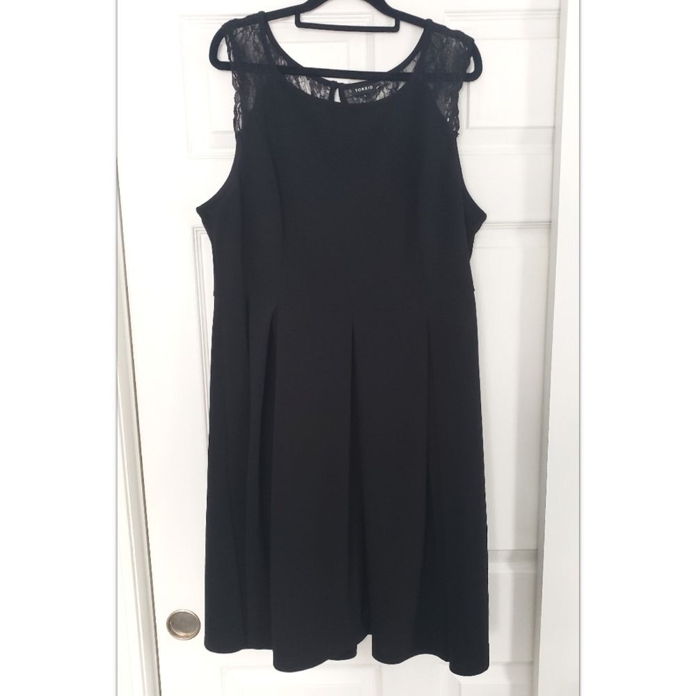 Torrid Black Midi Dress w/ Lace